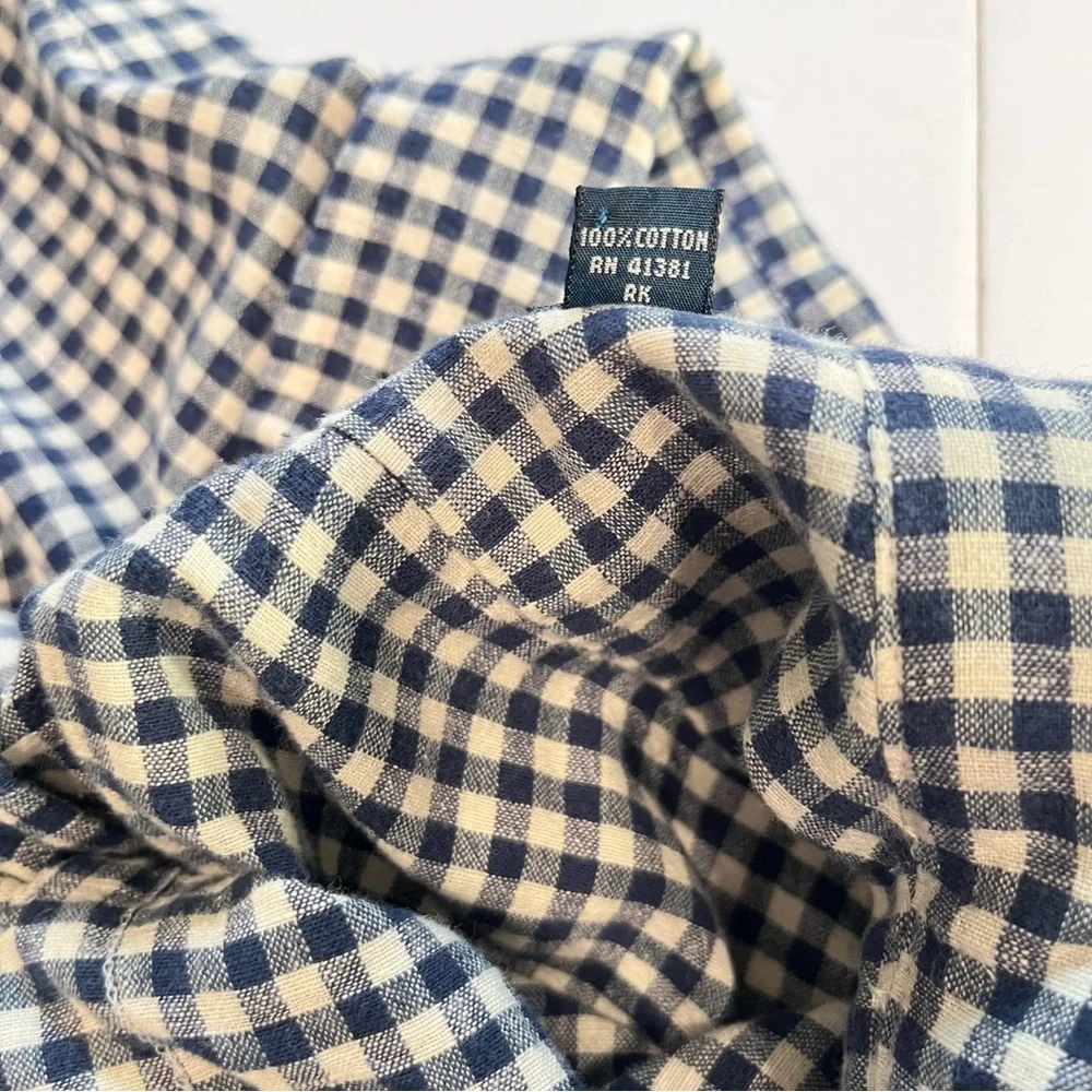 Polo Ralph Lauren Blue Gingham Cotton Button Down Blake Shirt XL‎
